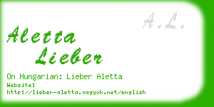 aletta lieber business card